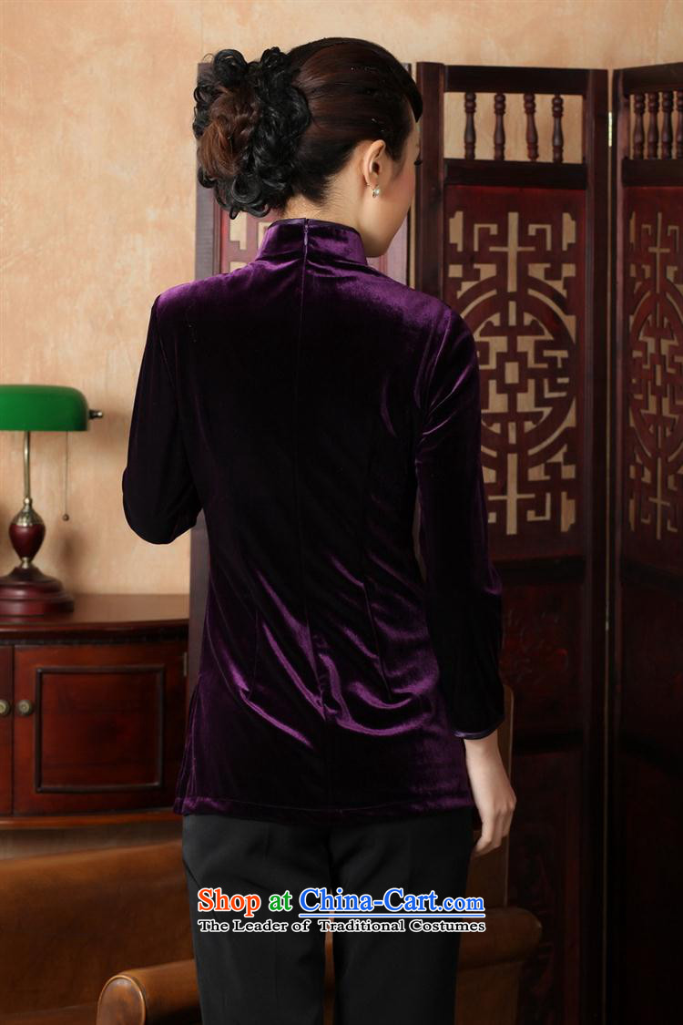 Ms. Tang Dynasty Chinese clothing ethnic women 9 cuff scouring pads qipao shirt XXXL violet 308 pictures, prices, brand platters! The elections are supplied in the national character of distribution, so action, buy now enjoy more preferential! As soon as possible.