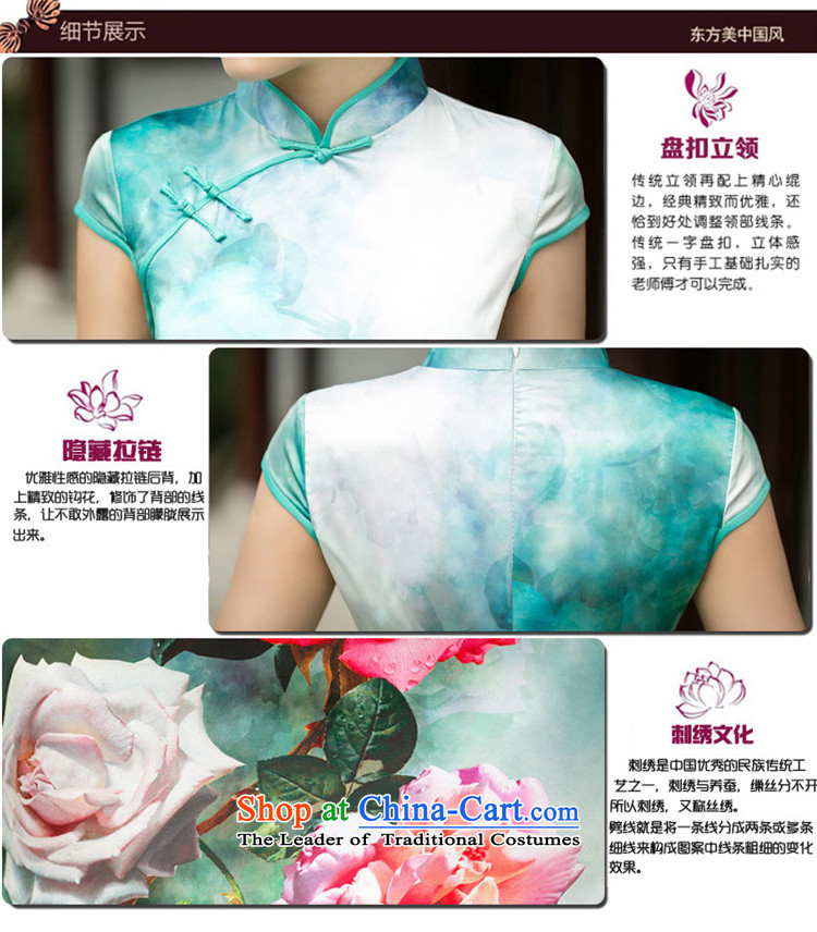 The 2015 Summer Scent $歆) improved daily cheongsam silk cheongsam dress short-sleeved stamp, Sau San dresses ZA 054 suits XL Photo, prices, brand platters! The elections are supplied in the national character of distribution, so action, buy now enjoy more preferential! As soon as possible.