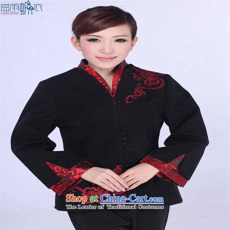 Tang dynasty qipao female red , L, blue short rain butterfly according to , , , shopping on the Internet