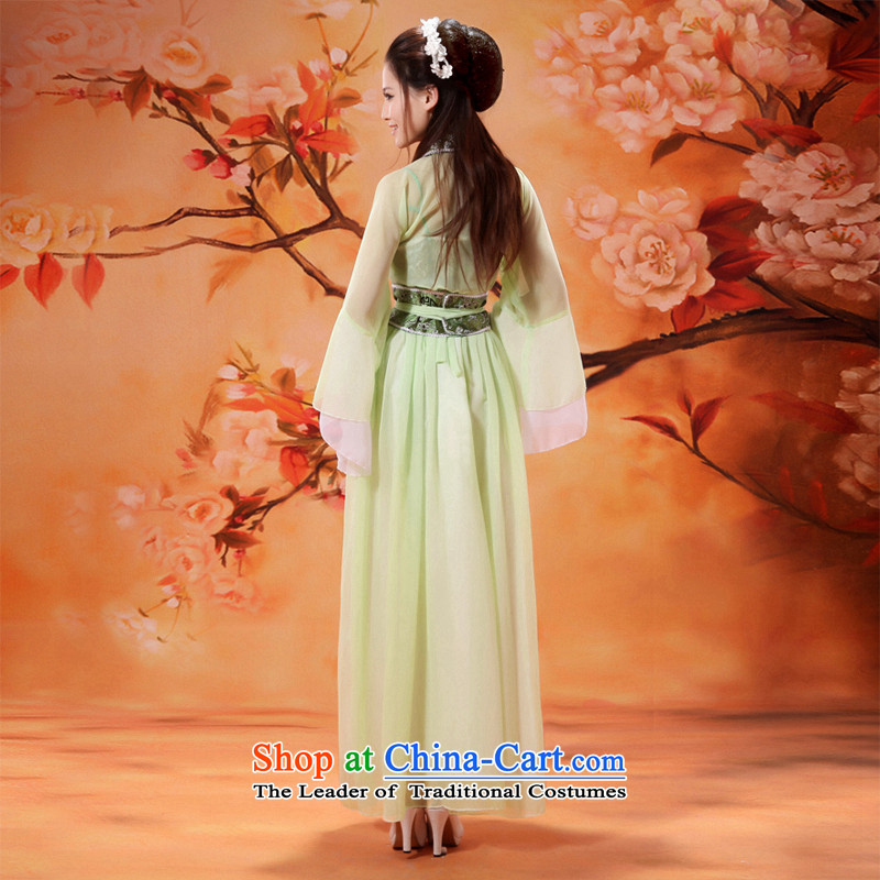 Syria Han-time female princess fairies skirt clothes ladies sexy ancient Han-summer 2015 new horn cuff cos Bruce Lee Gwi-Replace classical female light blue S time Syrian shopping on the Internet has been pressed.