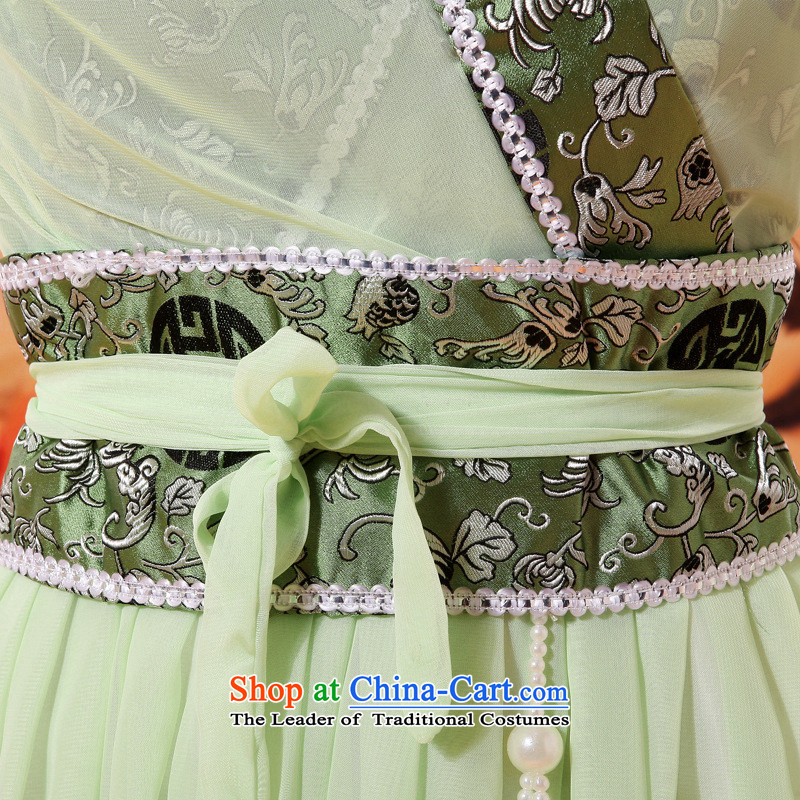 Syria Han-time female princess fairies skirt clothes ladies sexy ancient Han-summer 2015 new horn cuff cos Bruce Lee Gwi-Replace classical female light blue S time Syrian shopping on the Internet has been pressed.