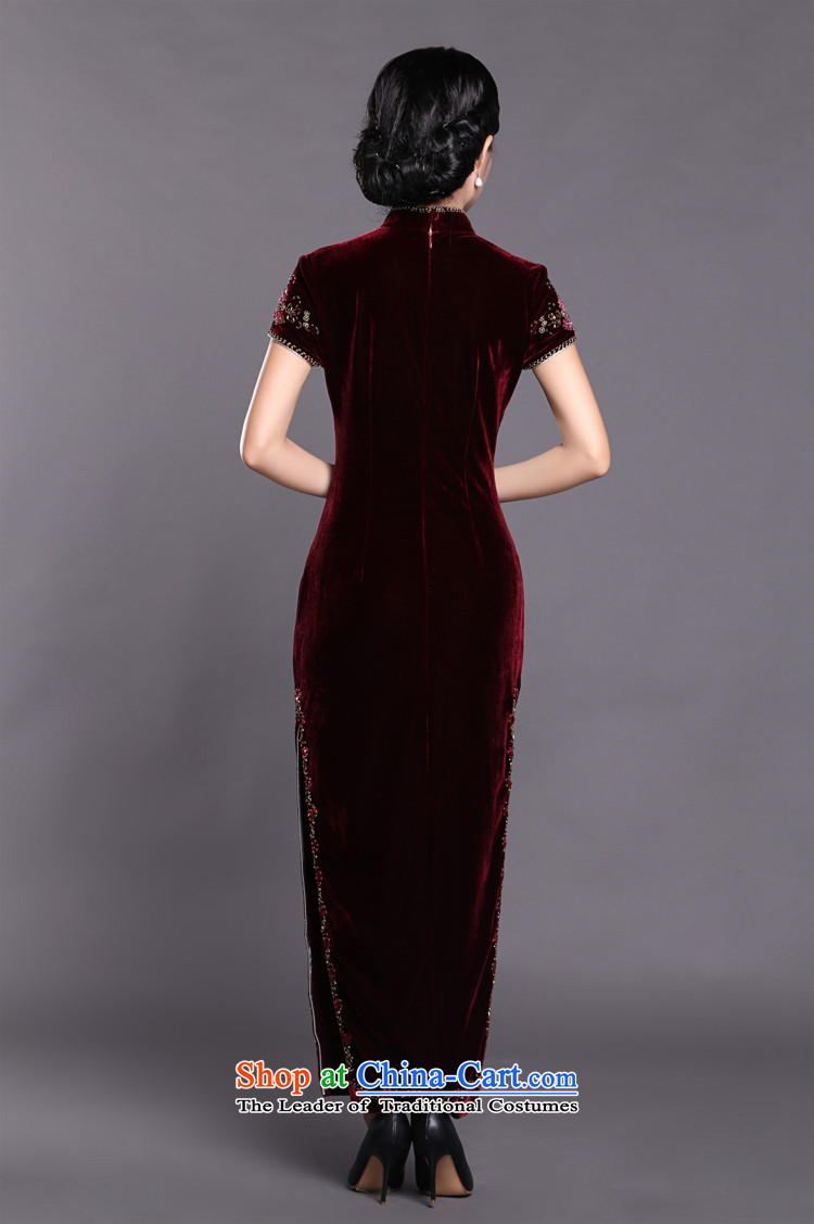 Joe was aristocratic cheongsam dress banquet Kim velvet gown long sleeves in wine red SRDZ001 2XL Photo, prices, brand platters! The elections are supplied in the national character of distribution, so action, buy now enjoy more preferential! As soon as possible.