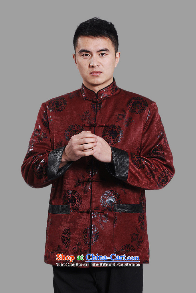 Tang Dynasty Chinese robe M0045-a robe dark red L picture, prices, brand platters! The elections are supplied in the national character of distribution, so action, buy now enjoy more preferential! As soon as possible.