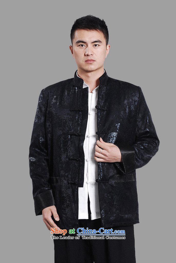 Tang dynasty robe male Tang Gown robe M0045-b dark blue L picture, prices, brand platters! The elections are supplied in the national character of distribution, so action, buy now enjoy more preferential! As soon as possible.