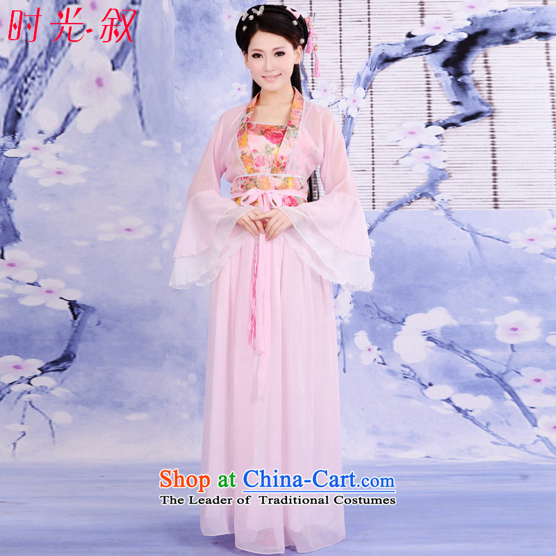 In the Tang dynasty, load time Syrian Gwi 7 fairies skirt Princess Han-costume chiffon skirt guzheng performance stage costumes dance wearing red , L, Time Service Photo Album Syrian shopping on the Internet has been pressed.