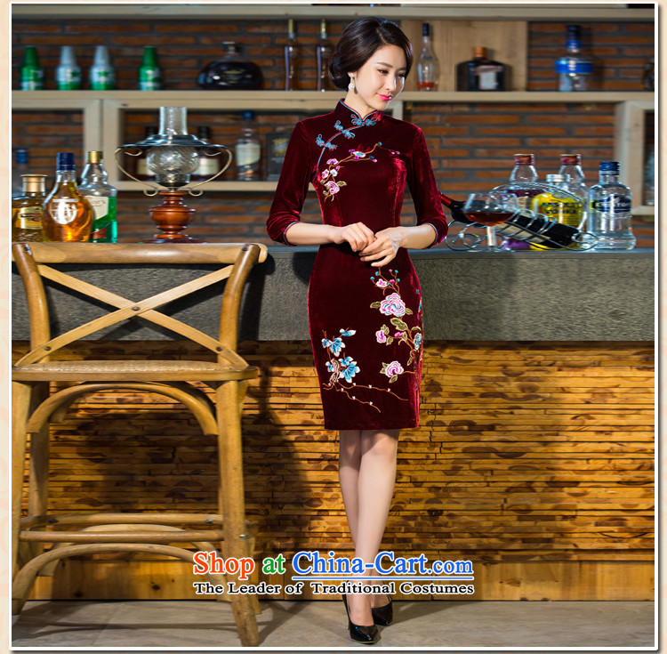 Sato Log?  2015 new MOM pack wedding Kim scouring pads retro dresses improved evening dresses qipao NC3219037 Navy) L picture, prices, brand platters! The elections are supplied in the national character of distribution, so action, buy now enjoy more preferential! As soon as possible.