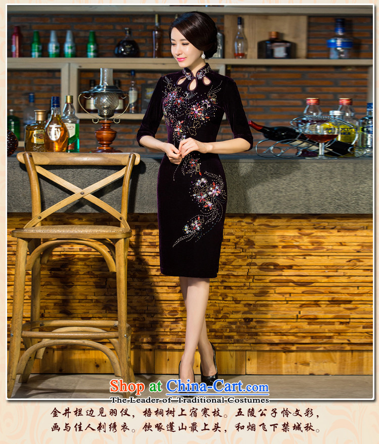 Sato Log?Boxed 2015 new moms autumn and winter Kim scouring pads dress retro dresses with improved female qipao mother skirt NC3219039 PURPLE M picture, prices, brand platters! The elections are supplied in the national character of distribution, so action, buy now enjoy more preferential! As soon as possible.