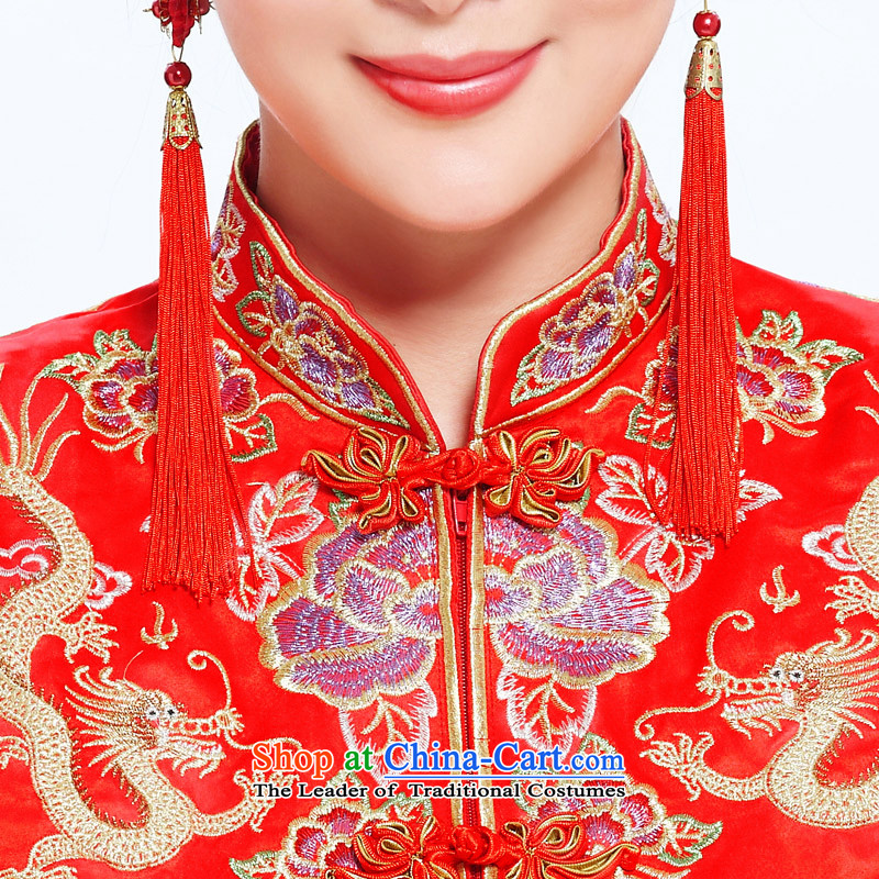 Stephen dream woven-Soo-il Wo Service Chinese Dress 2015 new bride bows services to the dragon costume use Wedding dress-hi-wedding gown Bong-Koon-hsia RED M Yat Leung previous Popes are placed dreams woven shopping on the Internet has been pressed.