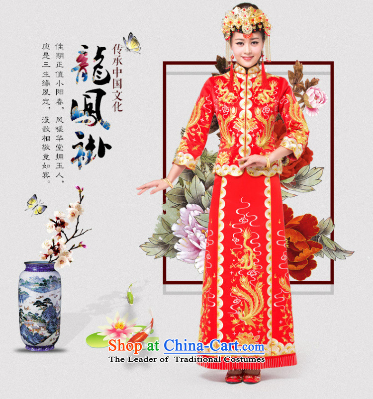 Stephen dream woven Longfeng Yat also use Chinese Dress brides skirt bows chief qipao Summer Wedding Gown retro-Hi Services 2015 New Red M picture, prices, brand platters! The elections are supplied in the national character of distribution, so action, buy now enjoy more preferential! As soon as possible.