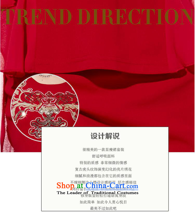 Ya-ting shop 2015 Autumn load new women's dresses and stylish package and western embroidery t-shirt + Leisure short skirt two kits red L picture, prices, brand platters! The elections are supplied in the national character of distribution, so action, buy now enjoy more preferential! As soon as possible.