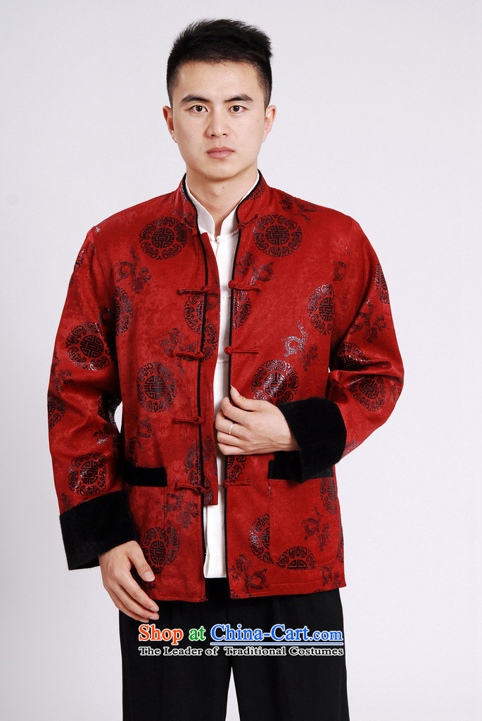 Tang blouses men Chinese robe  M0037 RED XXXL picture, prices, brand platters! The elections are supplied in the national character of distribution, so action, buy now enjoy more preferential! As soon as possible.