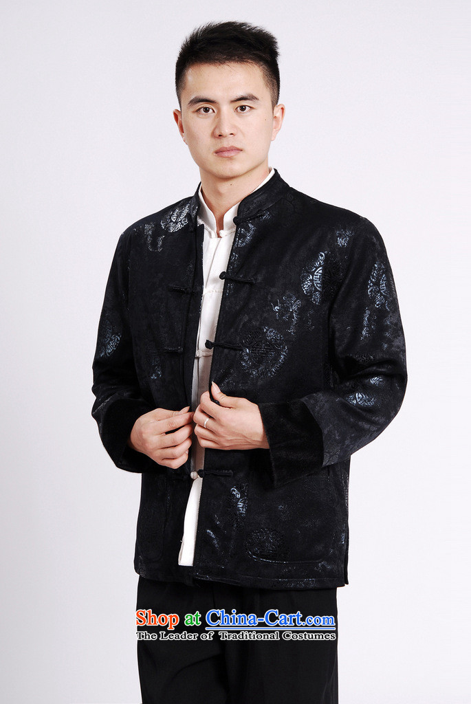 Tang Blouses Chinese men and Tang dynasty  M0037-b dark blue XL Photo, prices, brand platters! The elections are supplied in the national character of distribution, so action, buy now enjoy more preferential! As soon as possible.