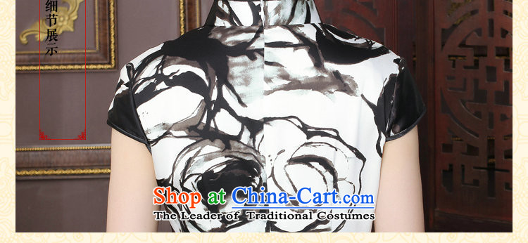 Dan smoke New Silk Cheongsam dress Chinese ink painting collar herbs extract improvement long gown of qipao turbid M picture, prices, brand platters! The elections are supplied in the national character of distribution, so action, buy now enjoy more preferential! As soon as possible.