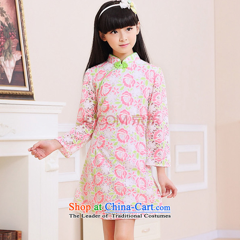 In the autumn of the Cloud's children qipao cuhk girls improved Tang dynasty children vest skirt dresses MT51611-51612 pink pre-sale on 5 August shipment 160cm, stake line (youthinking cloud) , , , shopping on the Internet