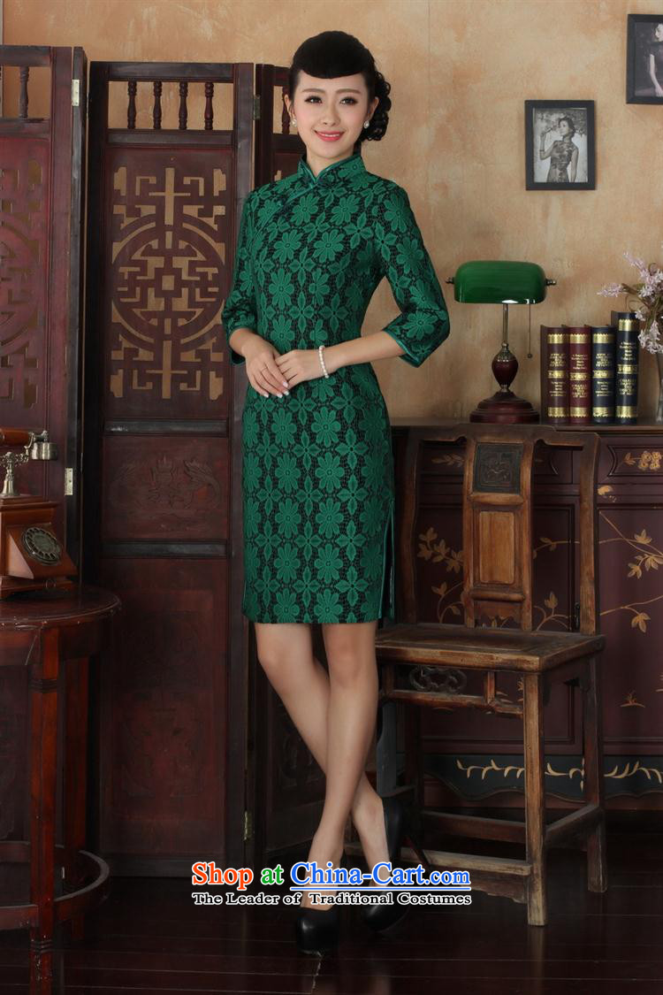 Tang dynasty qipao TD0020 new ethnic women lace velvet cheongsam dress Sau San 7 Cuff green S picture, prices, brand platters! The elections are supplied in the national character of distribution, so action, buy now enjoy more preferential! As soon as possible.