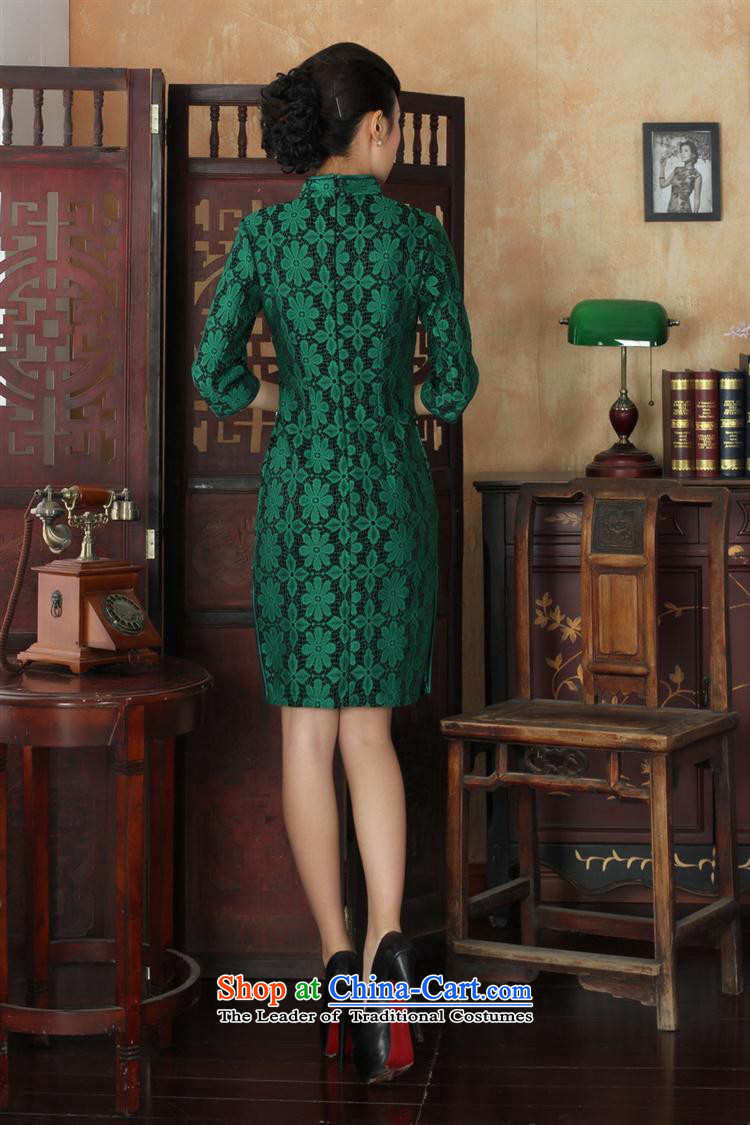 Tang dynasty qipao TD0020 new ethnic women lace velvet cheongsam dress Sau San 7 Cuff green S picture, prices, brand platters! The elections are supplied in the national character of distribution, so action, buy now enjoy more preferential! As soon as possible.