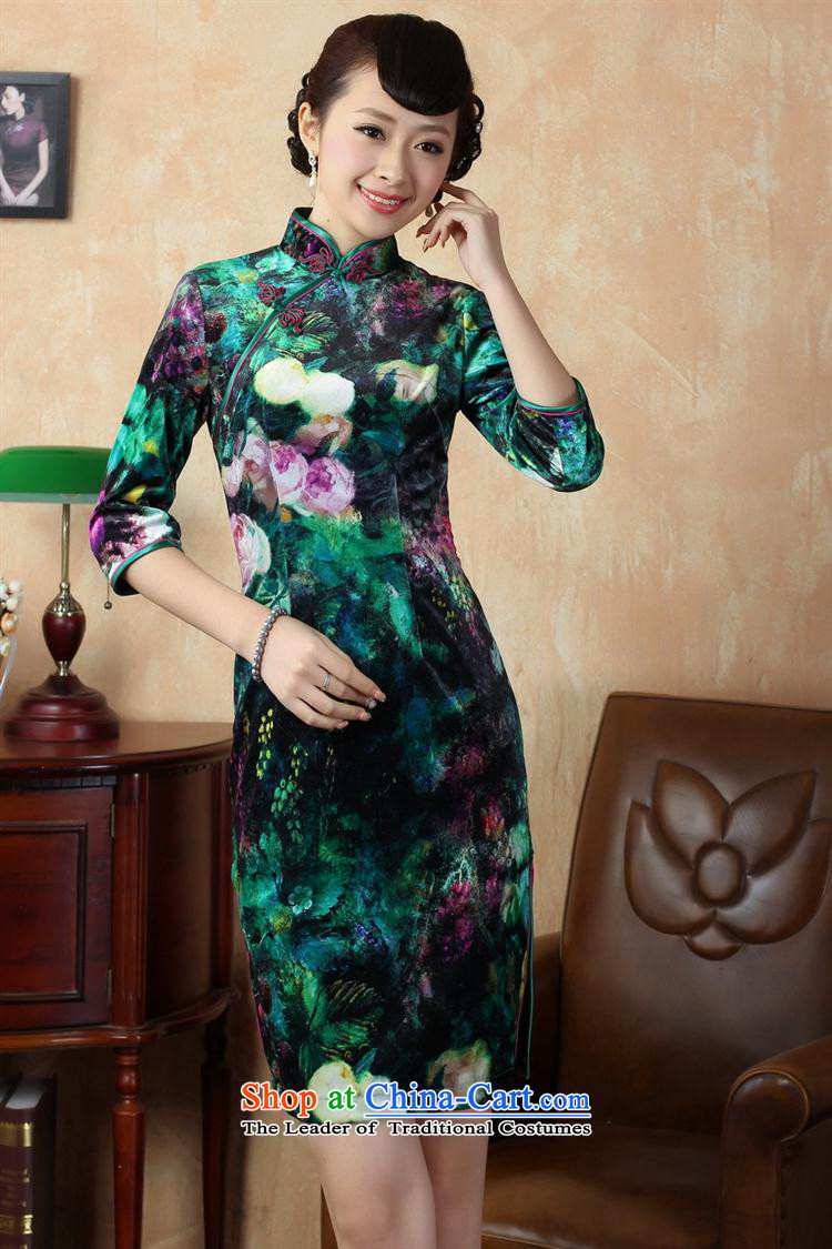 Tang Dynasty qipao TD0007 Stretch Wool poster stylish Kim in classic short-sleeved qipao picture color M brand, prices, picture platters! The elections are supplied in the national character of distribution, so action, buy now enjoy more preferential! As soon as possible.