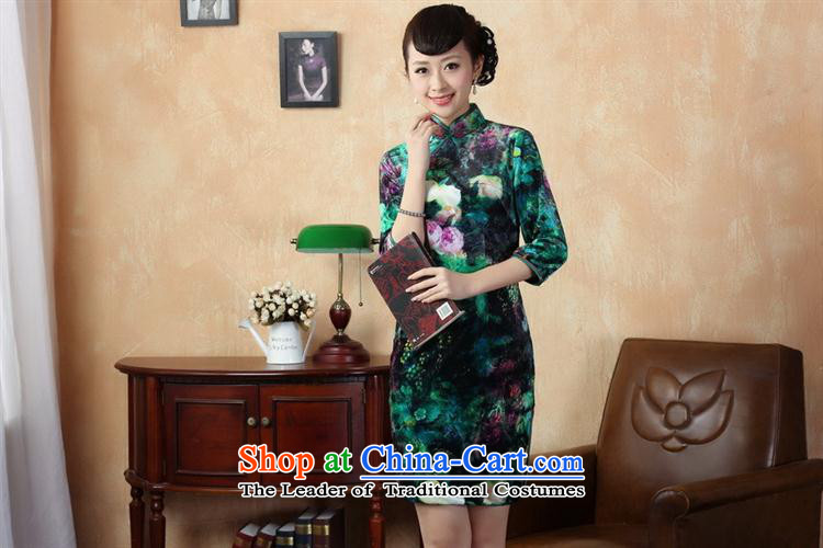 Tang Dynasty qipao TD0007 Stretch Wool poster stylish Kim in classic short-sleeved qipao picture color M brand, prices, picture platters! The elections are supplied in the national character of distribution, so action, buy now enjoy more preferential! As soon as possible.