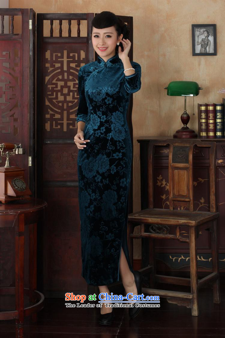Tang dynasty qipao T0002 new pure color and the Stretch Wool qipao seven gold cuff color pictures, XXL picture price, brand platters! The elections are supplied in the national character of distribution, so action, buy now enjoy more preferential! As soon as possible.