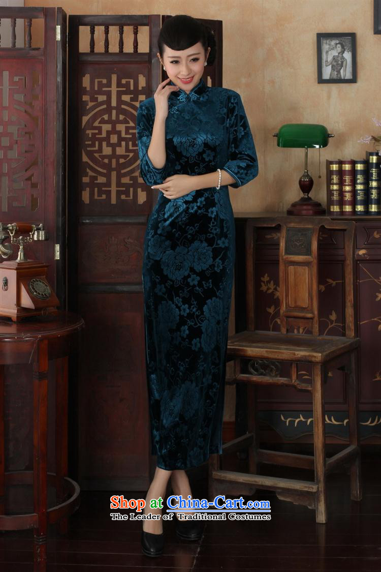 Tang dynasty qipao T0002 new pure color and the Stretch Wool qipao seven gold cuff color pictures, XXL picture price, brand platters! The elections are supplied in the national character of distribution, so action, buy now enjoy more preferential! As soon as possible.