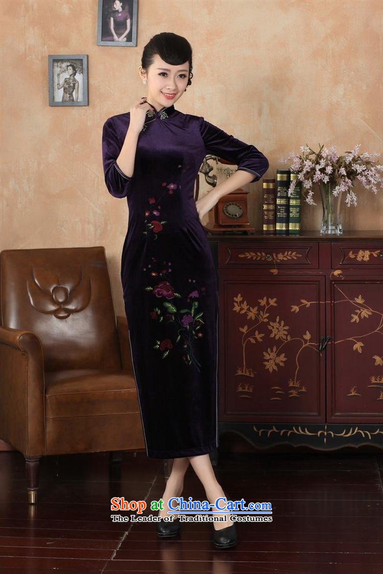 Tang dynasty qipao T0003 -B new Superior Stretch Wool qipao seven gold cuff color pictures, L photo price, brand platters! The elections are supplied in the national character of distribution, so action, buy now enjoy more preferential! As soon as possible.