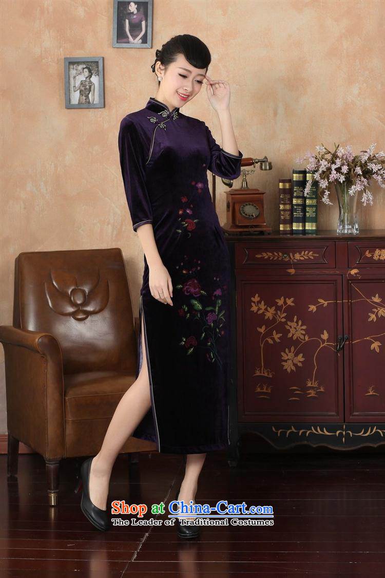 Tang dynasty qipao T0003 -B new Superior Stretch Wool qipao seven gold cuff color pictures, L photo price, brand platters! The elections are supplied in the national character of distribution, so action, buy now enjoy more preferential! As soon as possible.