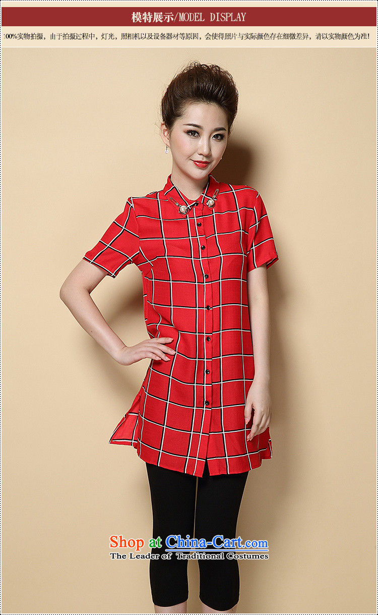 Only the 2015 summer attire vpro long latticed shirt short-sleeved shirt and leisure female thick MM loose clothes with white L picture, prices, brand platters! The elections are supplied in the national character of distribution, so action, buy now enjoy more preferential! As soon as possible.