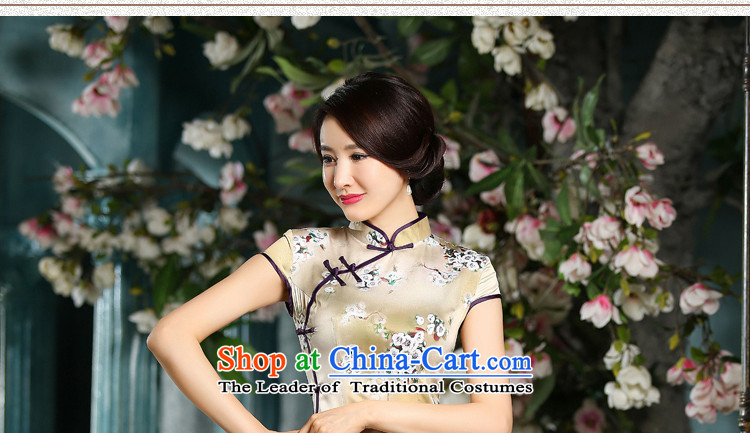 Yuan Yao hua 2015 fashion of qipao skirt New Long Silk Cheongsam improved retro look long summer ZA714 qipao picture color pictures, prices, XXL brand platters! The elections are supplied in the national character of distribution, so action, buy now enjoy more preferential! As soon as possible.