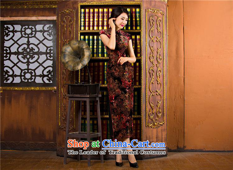 The new trendy summer qipao cheongsam dress on's Sau San long brown velvet S pictures cheongsam, prices, brand platters! The elections are supplied in the national character of distribution, so action, buy now enjoy more preferential! As soon as possible.