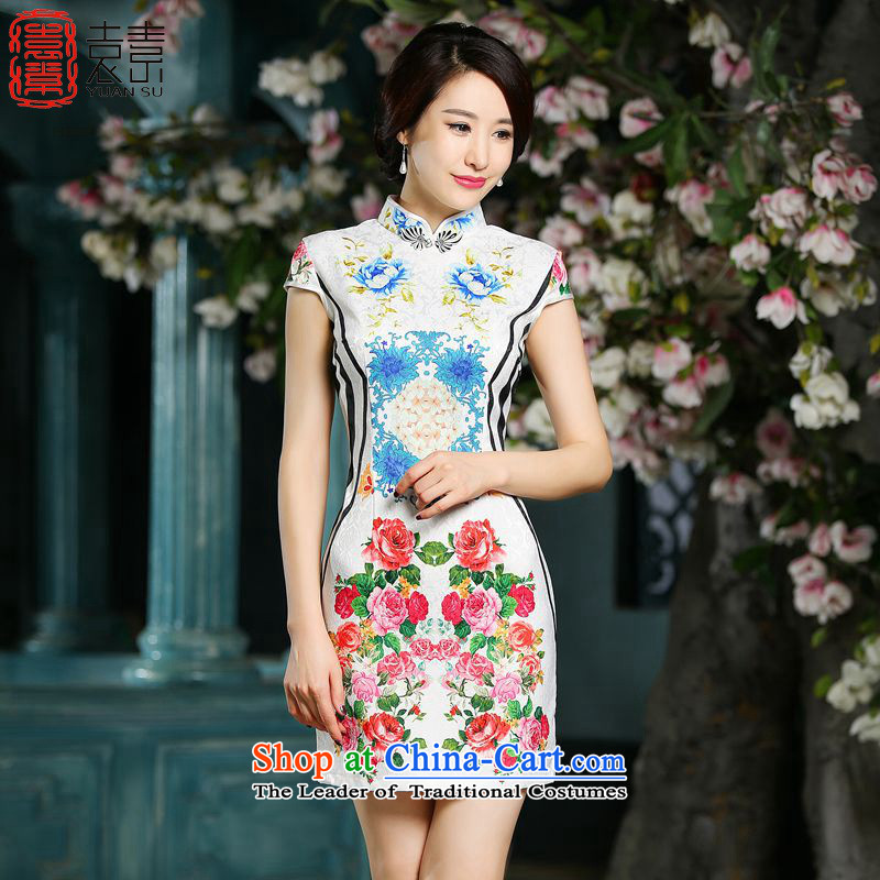 Mr Yuen, so incense qipao summer new cheongsam dress retro palace wind dresses retro temperament cheongsam dress?ZA711?SUIT?XXL