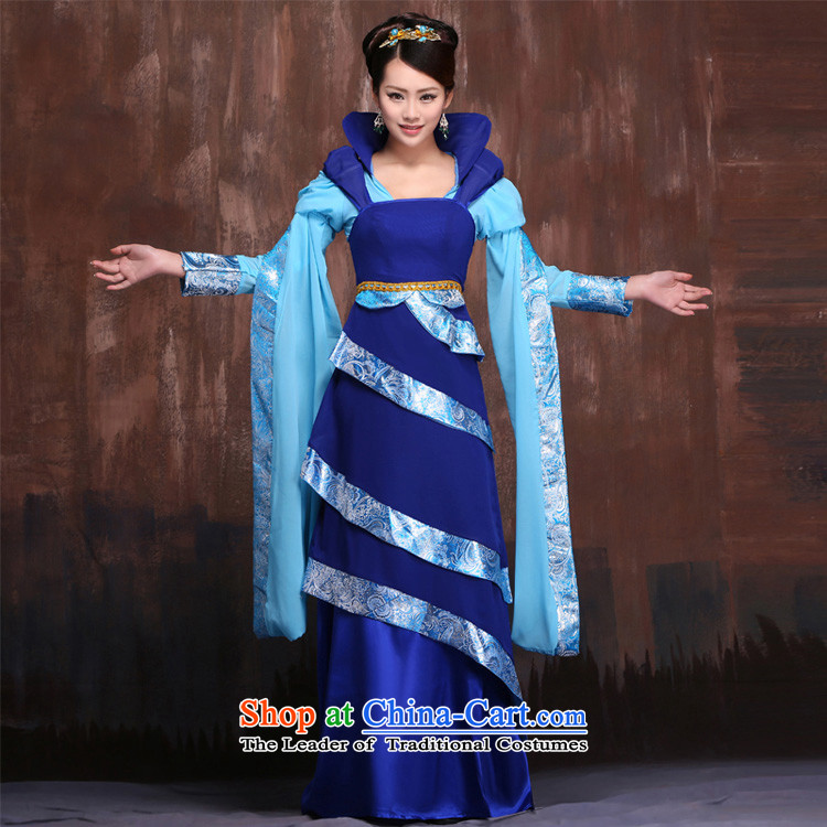 Time Syrian costume fairies skirt blue dragon costume videos load fairies Kwai Xian Jian 3 Dragon wide sleeves flow Kwai sin skirt Princess floor Han-han-red floor will be appropriate, prices, picture 160-175cm brand platters! The elections are supplied in the national character of distribution, so action, buy now enjoy more preferential! As soon as possible.