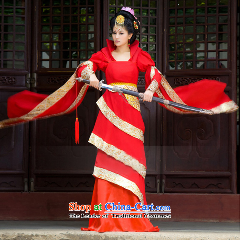 Time Syrian costume fairies skirt blue dragon costume videos load fairies Kwai Xian Jian 3 Dragon wide sleeves flow Kwai sin skirt Princess floor Han-han-red floor are suitable for time code 160-175cm, Syrian shopping on the Internet has been pressed.