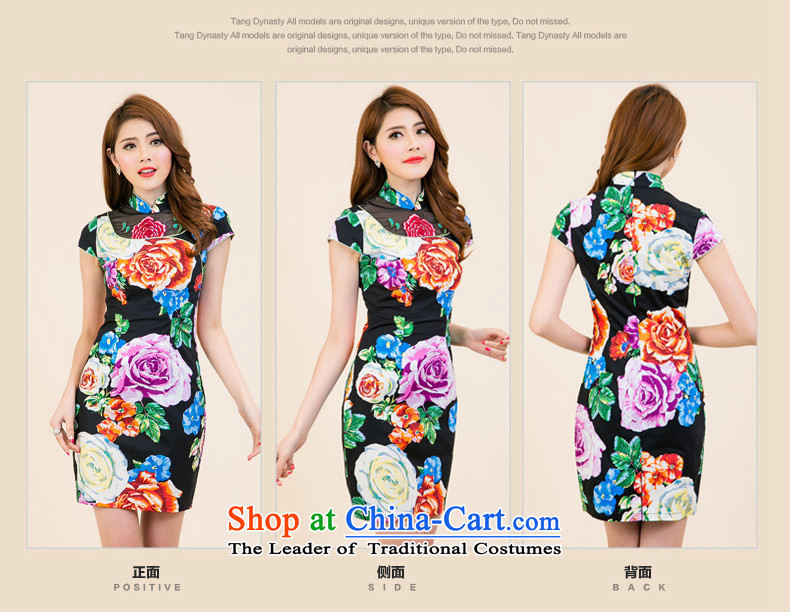 The Tang dynasty 2015 Summer New China wind improved cheongsam dress TXF41072 female black peony XL Tri-color pictures, prices, brand platters! The elections are supplied in the national character of distribution, so action, buy now enjoy more preferential! As soon as possible.
