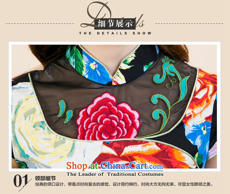 The Tang dynasty 2015 Summer New China wind improved cheongsam dress TXF41072 female black peony XL Tri-color pictures, prices, brand platters! The elections are supplied in the national character of distribution, so action, buy now enjoy more preferential! As soon as possible.