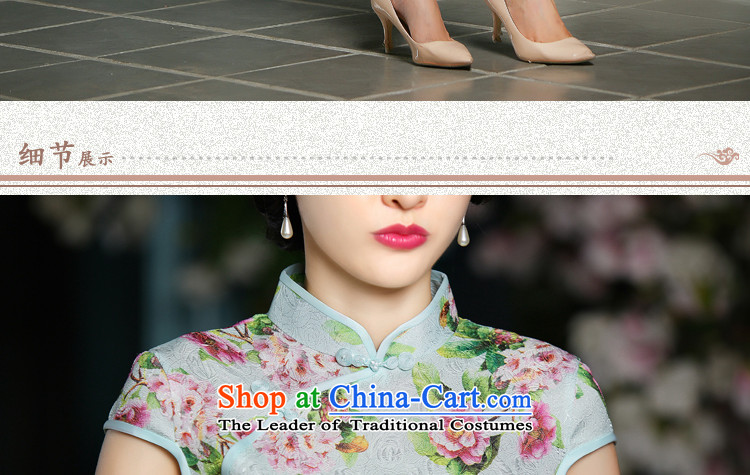 Yuan of Qing Dynasty had dinner 2015 new cheongsam dress summer retro style qipao dresses qipao gown ZA701 improved light green S picture, prices, brand platters! The elections are supplied in the national character of distribution, so action, buy now enjoy more preferential! As soon as possible.