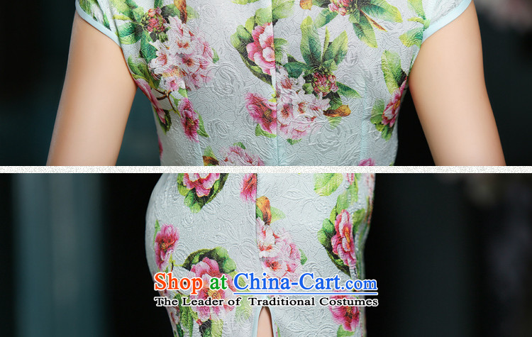 Yuan of Qing Dynasty had dinner 2015 new cheongsam dress summer retro style qipao dresses qipao gown ZA701 improved light green S picture, prices, brand platters! The elections are supplied in the national character of distribution, so action, buy now enjoy more preferential! As soon as possible.