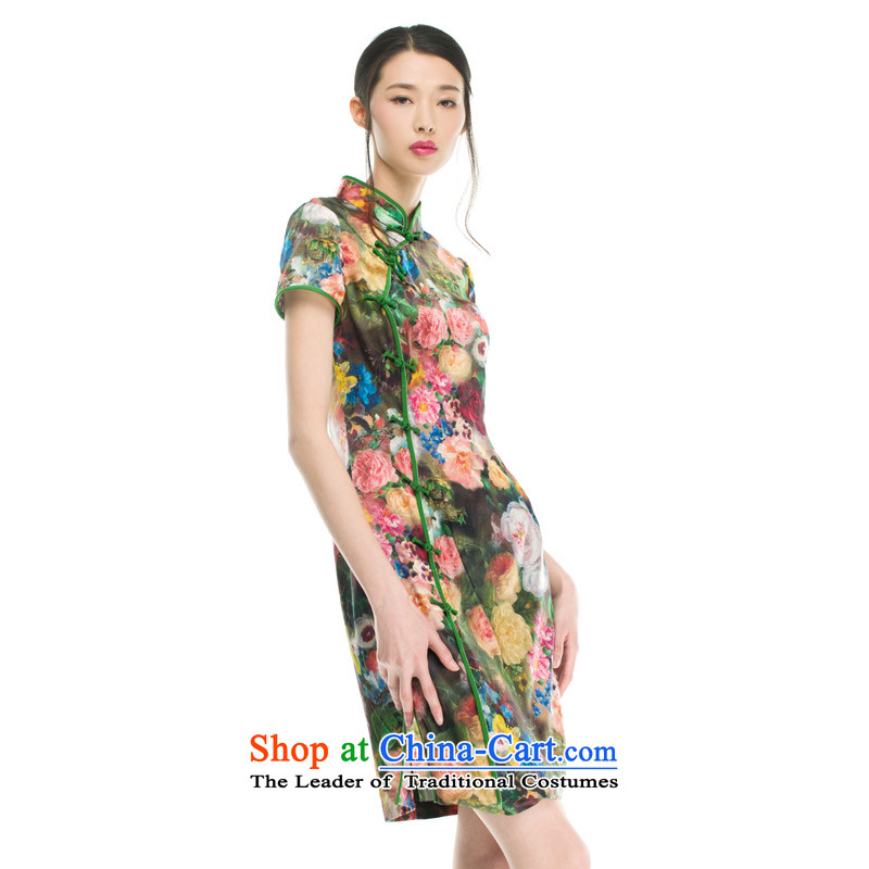 Wood, an improved cheongsam dress really fall 2015 installed new women's stylish stretch of Sau San Silk Dresses 53302 00 wooden really a suit Xxl(b), shopping on the Internet has been pressed.