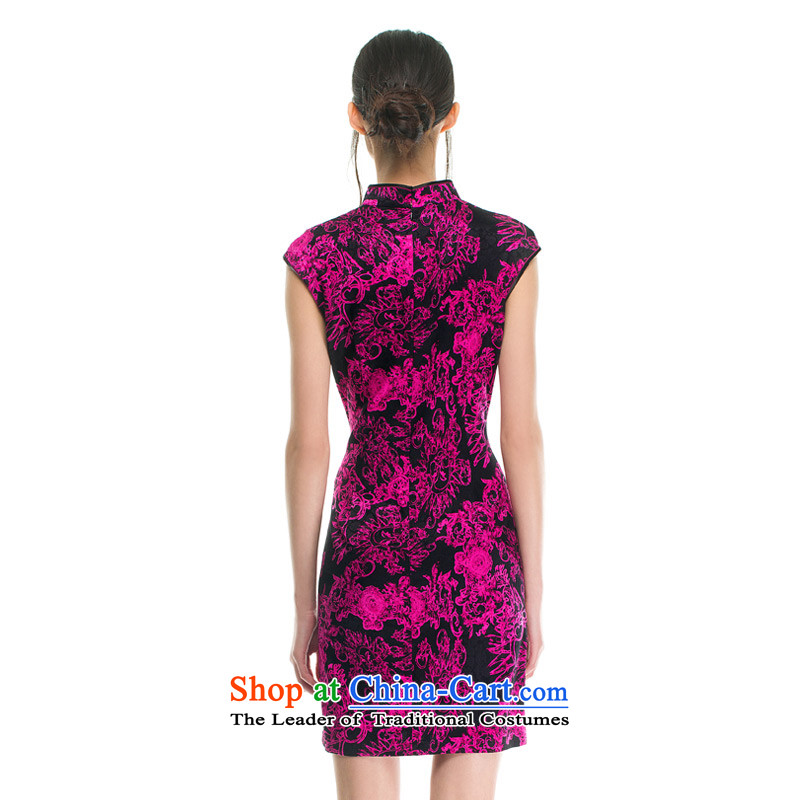The 2015 autumn wood really new women's silk cheongsam dress 42719 stamp 18 PINK XL, wooden really a , , , shopping on the Internet