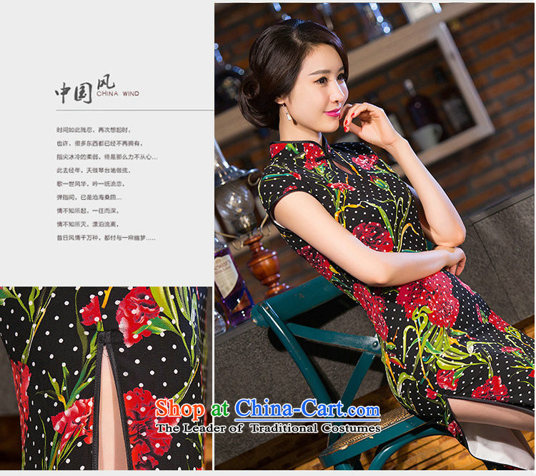 Dan smoke new retro long qipao Chinese water droplets Mock-neck Sau San stamp improved version of long cheongsam dress suit figure color M brand, prices, picture platters! The elections are supplied in the national character of distribution, so action, buy now enjoy more preferential! As soon as possible.