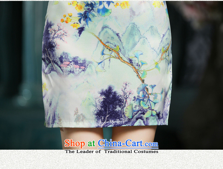 The cross-SA HD 2015 daily improved qipao lonely summer New Silk Cheongsam dress temperament retro cheongsam dress short-sleeved picture color M brand, prices, picture platters! The elections are supplied in the national character of distribution, so action, buy now enjoy more preferential! As soon as possible.