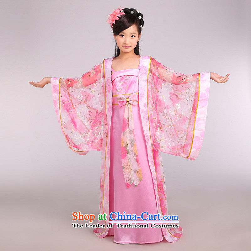 The Syrian children ancient time girls will replace the Tang dynasty fairies Shao Ye Zhan Bailey Gwi-mounted seven fairy tails princess skirts and sexy shows Pink Pink yarn skirt 150CM, time Syrian shopping on the Internet has been pressed.