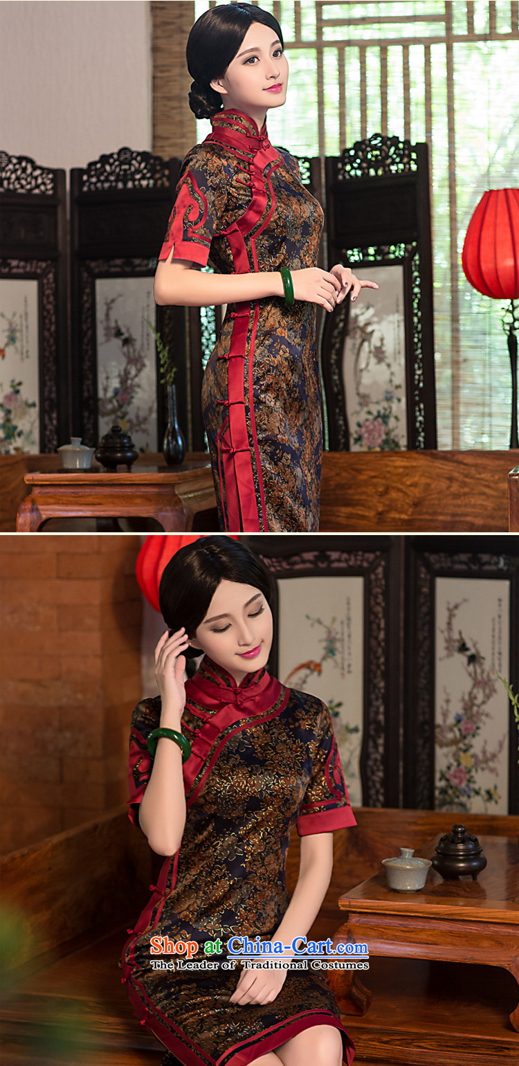 China Ethnic classic silk yarn improved qipao cloud of incense dresses retro 2015 new summer short of Ms. suit L pictures, Sau San price, brand platters! The elections are supplied in the national character of distribution, so action, buy now enjoy more preferential! As soon as possible.