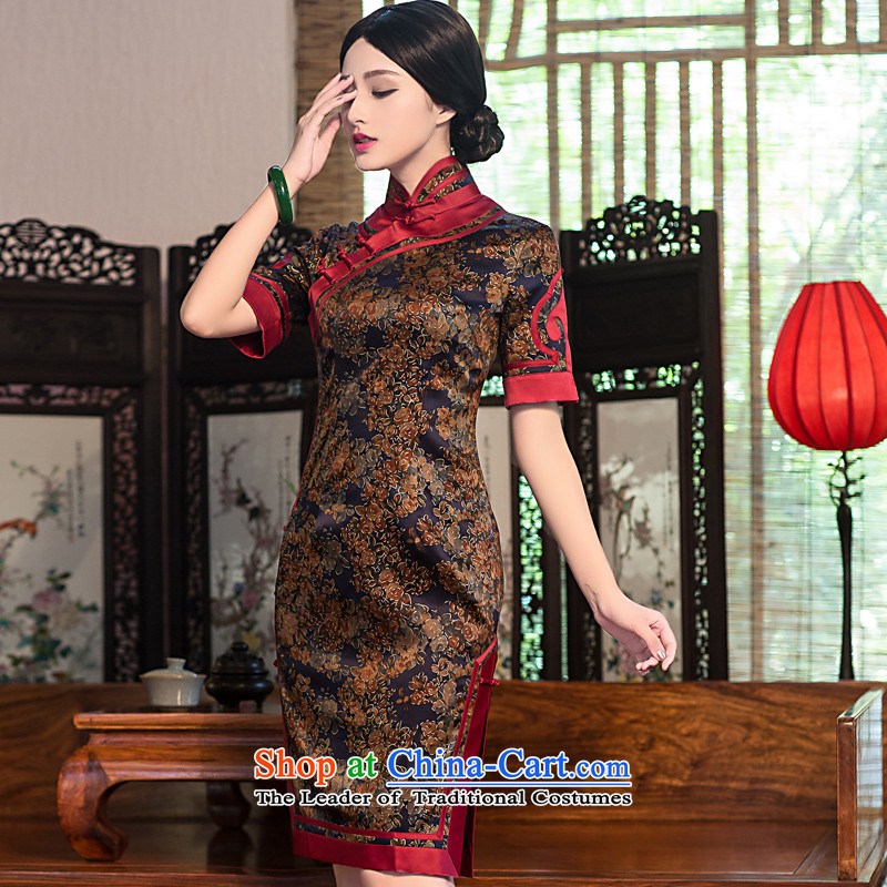 China Ethnic classic silk yarn improved qipao cloud of incense dresses retro 2015 new summer short of Ms. suit , L, China Ethnic Sau San (HUAZUJINGDIAN Classic) , , , shopping on the Internet