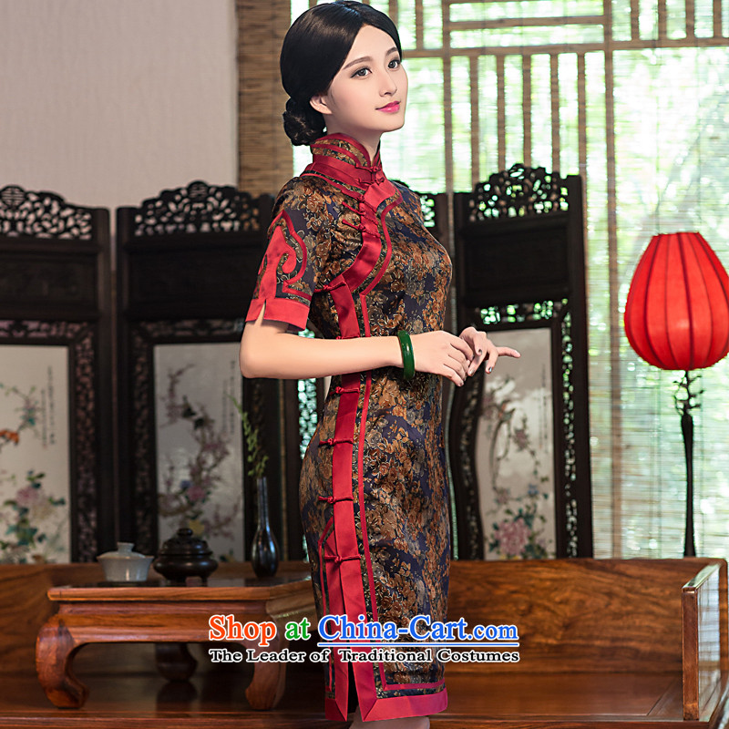 China Ethnic classic silk yarn improved qipao cloud of incense dresses retro 2015 new summer short of Ms. suit , L, China Ethnic Sau San (HUAZUJINGDIAN Classic) , , , shopping on the Internet
