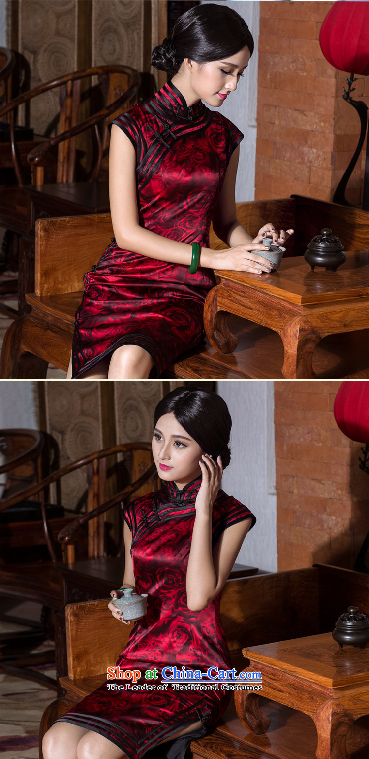 Chinese Classic New daily-silk cheongsam dress 2015 Ms. summer retro style suit S Sau San improved picture, prices, brand platters! The elections are supplied in the national character of distribution, so action, buy now enjoy more preferential! As soon as possible.