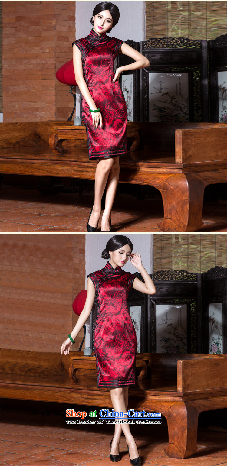 Chinese Classic New daily-silk cheongsam dress 2015 Ms. summer retro style suit S Sau San improved picture, prices, brand platters! The elections are supplied in the national character of distribution, so action, buy now enjoy more preferential! As soon as possible.