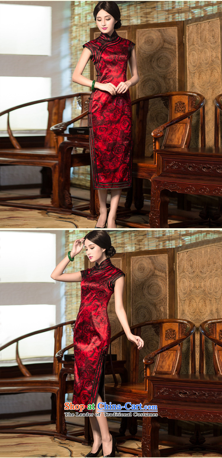 Chinese New Year 2015 classic ethnic herbs extract Silk Cheongsam summer long skirt retro style improvement suit L Sau San Picture, prices, brand platters! The elections are supplied in the national character of distribution, so action, buy now enjoy more preferential! As soon as possible.