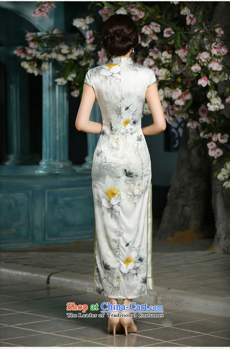 The Easy-to-Chien Chi-sa 2015 new cheongsam dress retro in style qipao long cheongsam dress cheongsam dress temperament, White M picture, prices, brand platters! The elections are supplied in the national character of distribution, so action, buy now enjoy more preferential! As soon as possible.