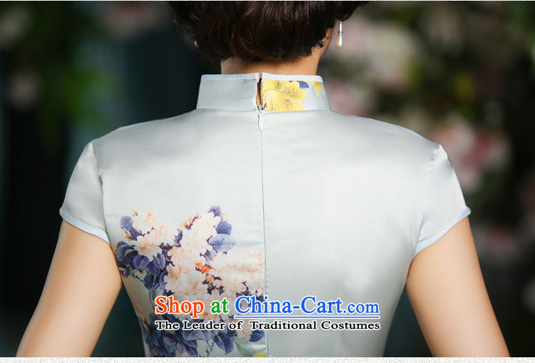 The cross-sa 2015 Miss New cheongsam dress temperament, long, Sepia qipao gown improved Qipao Length cheongsam picture color photo of Ms. 2XL, prices, brand platters! The elections are supplied in the national character of distribution, so action, buy now enjoy more preferential! As soon as possible.