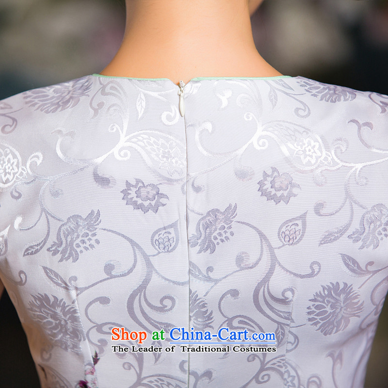 The park covers 2015 new 歆, embroidered cotton summer daily improvements qipao Sau San cheongsam dress QD177 S ink 歆 MOXIN () , , , shopping on the Internet